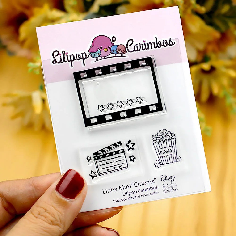 Cartela de Carimbos Cinema By Romoni em Fotopolímero para Artesanato e Scrapbook - Lilipop