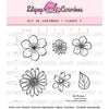 Cartela de Carimbos Flores 1 em Fotopolímero para Artesanato e Scrapbook - Lilipop