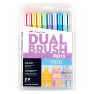 Estojo Caneta Dual Brush Pastel 10 Cores - Tombow - 56187
