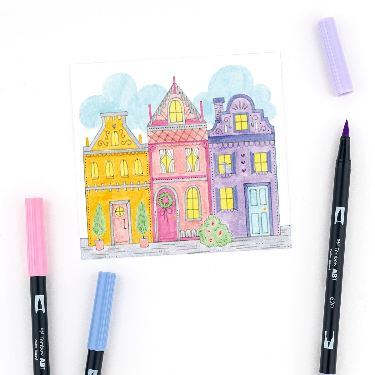Estojo Caneta Dual Brush Pastel 10 Cores - Tombow - 56187