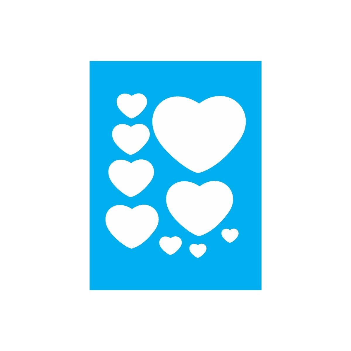 Stencil Opa 15x20cm - Corações Patchwork - 0379