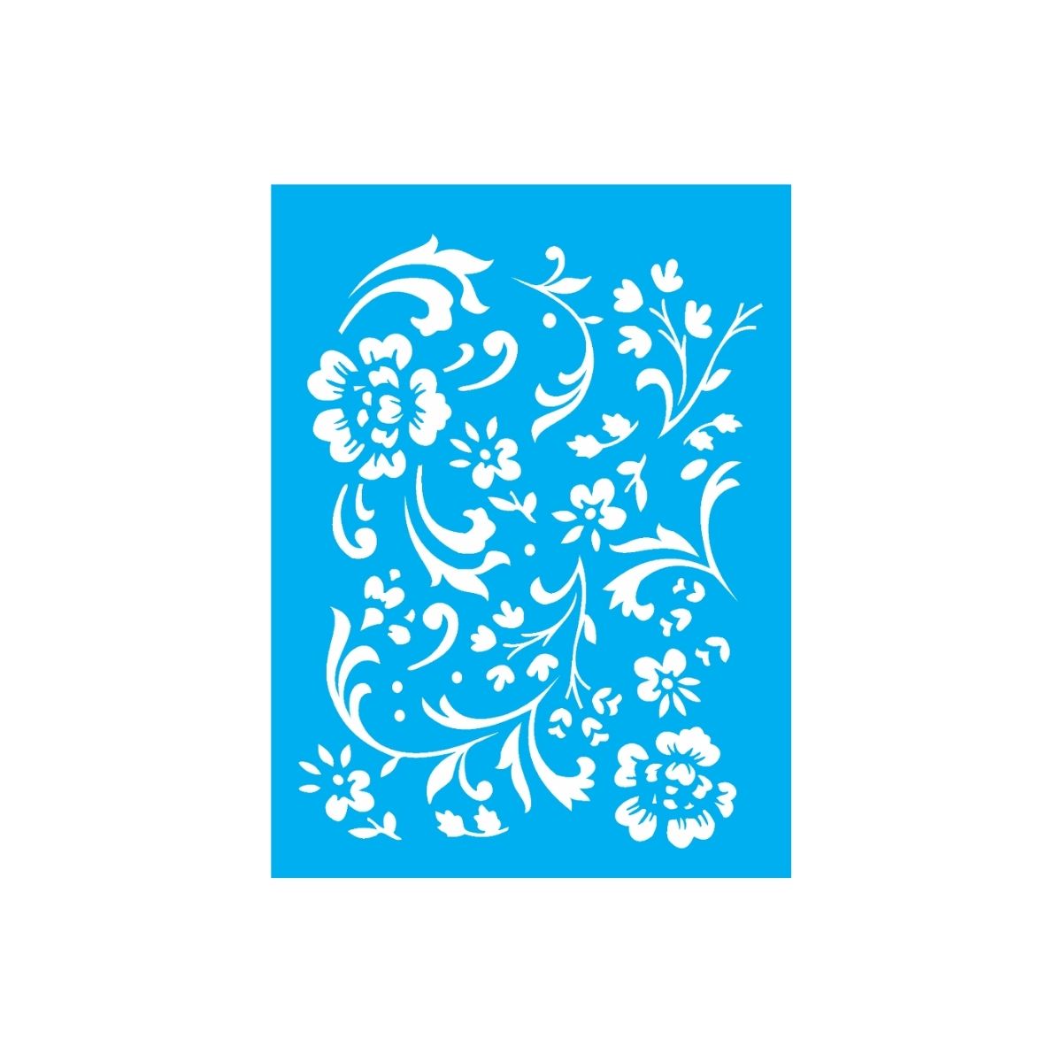Stencil Opa 15x20cm - Estampa Floral - 0382