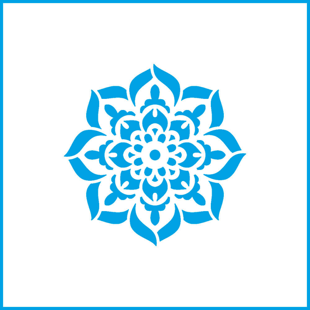 Stencil - Mandala 10x10cm para Pintura Decorativa e Artesanato St-x-384 - Litoarte