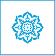 Stencil - Mandala 10x10cm para Pintura Decorativa e Artesanato St-x-384 - Litoarte