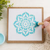 Stencil - Mandala 10x10cm para Pintura Decorativa e Artesanato St-x-384 - Litoarte