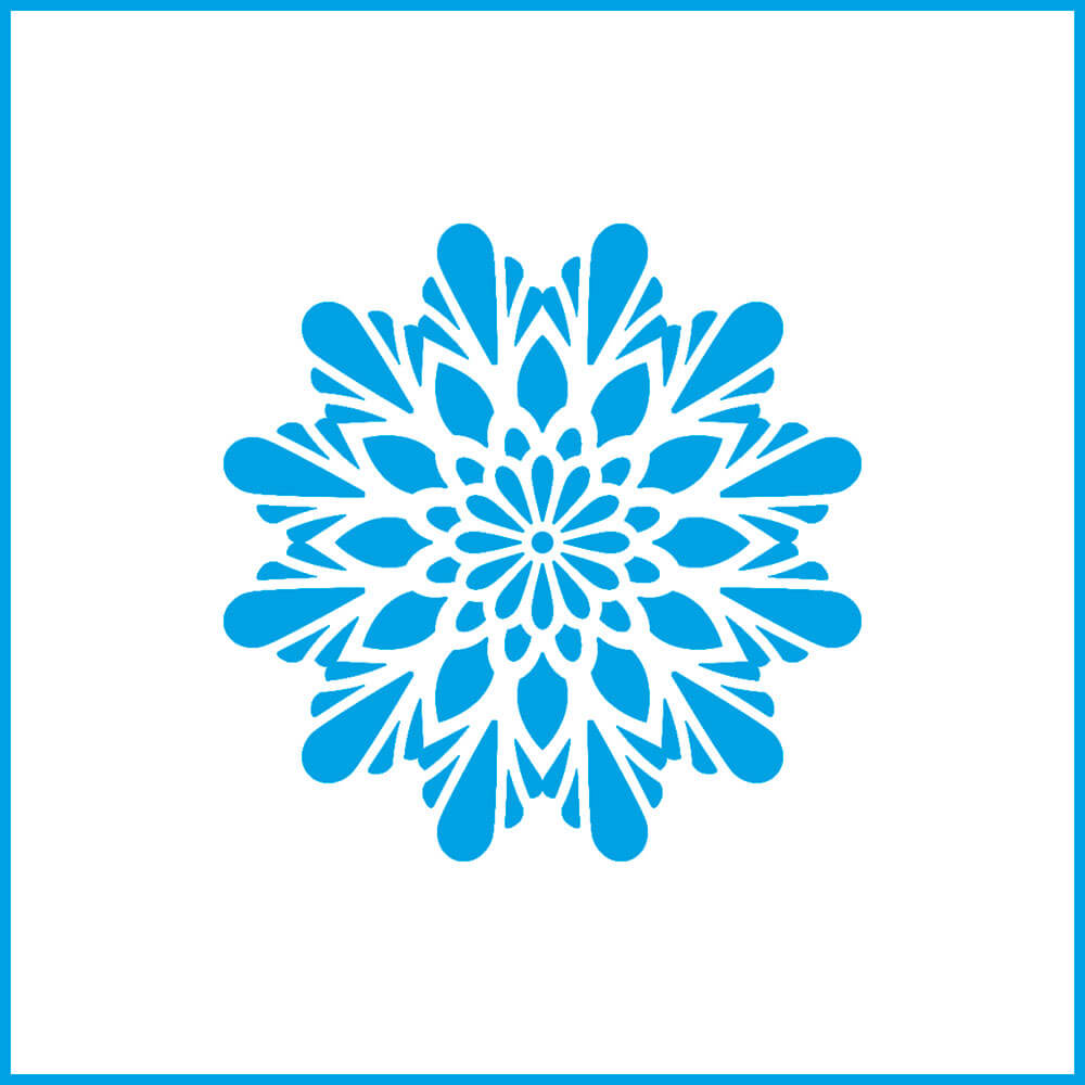 Stencil - Mandala Ii 10x10cm para Pintura Decorativa e Artesanato St-x-385 - Litoarte