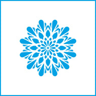 Stencil - Mandala Ii 10x10cm para Pintura Decorativa e Artesanato St-x-385 - Litoarte