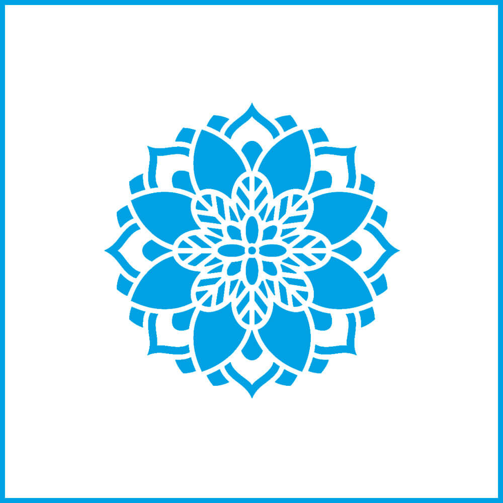Stencil - Mandala Iii 10x10cm para Pintura Decorativa e Artesanato St-x-386 - Litoarte