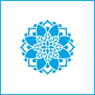Stencil - Mandala Iii 10x10cm para Pintura Decorativa e Artesanato St-x-386 - Litoarte