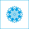 Stencil - Mandala Iii 10x10cm para Pintura Decorativa e Artesanato St-x-386 - Litoarte