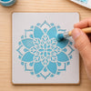 Stencil - Mandala Iii 10x10cm para Pintura Decorativa e Artesanato St-x-386 - Litoarte
