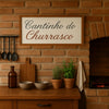 Stencil Opa 10x30cm - Frase Cantinho do Churrasco - 2670