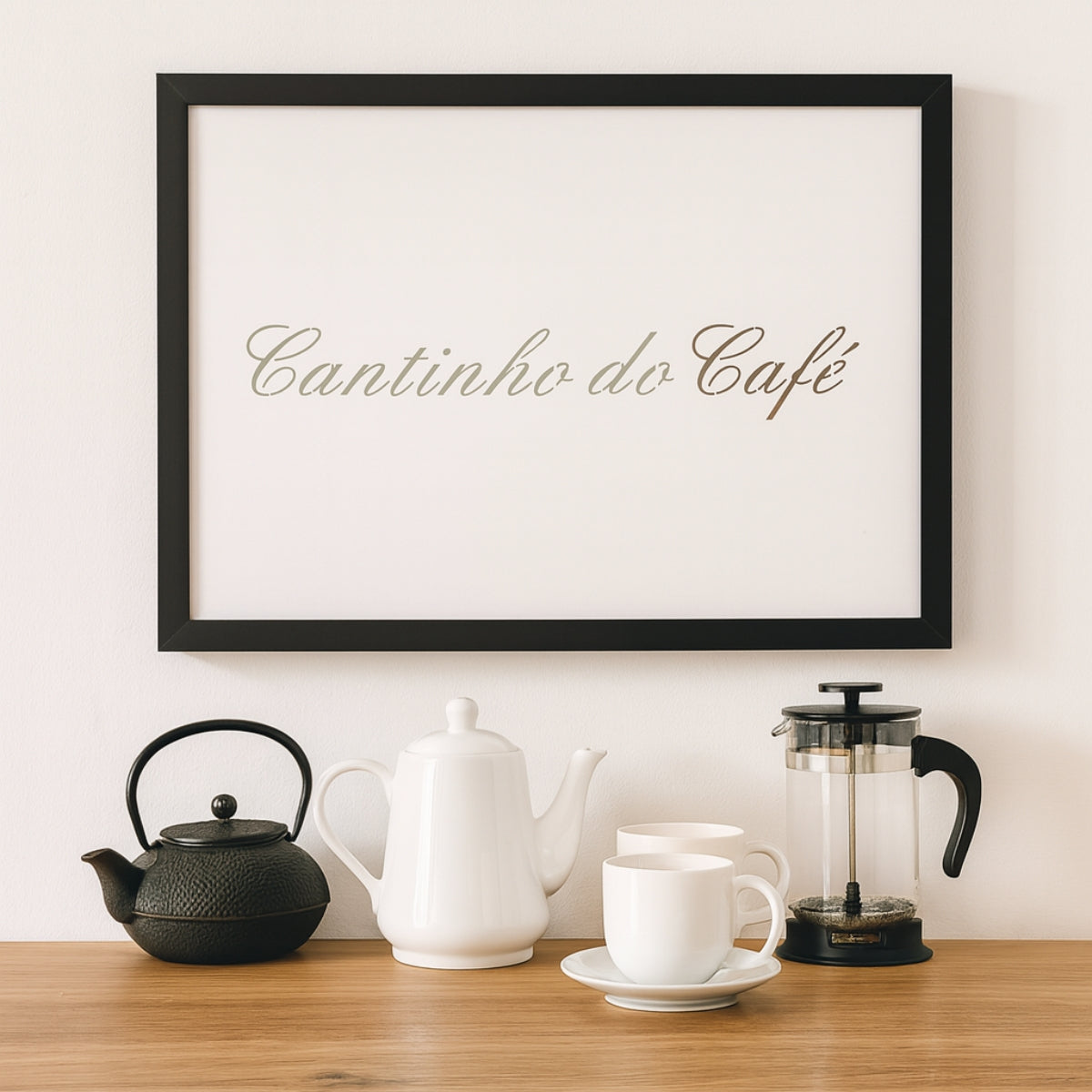 Stencil Opa 06x30cm - Frase Cantinho do Café - 2661