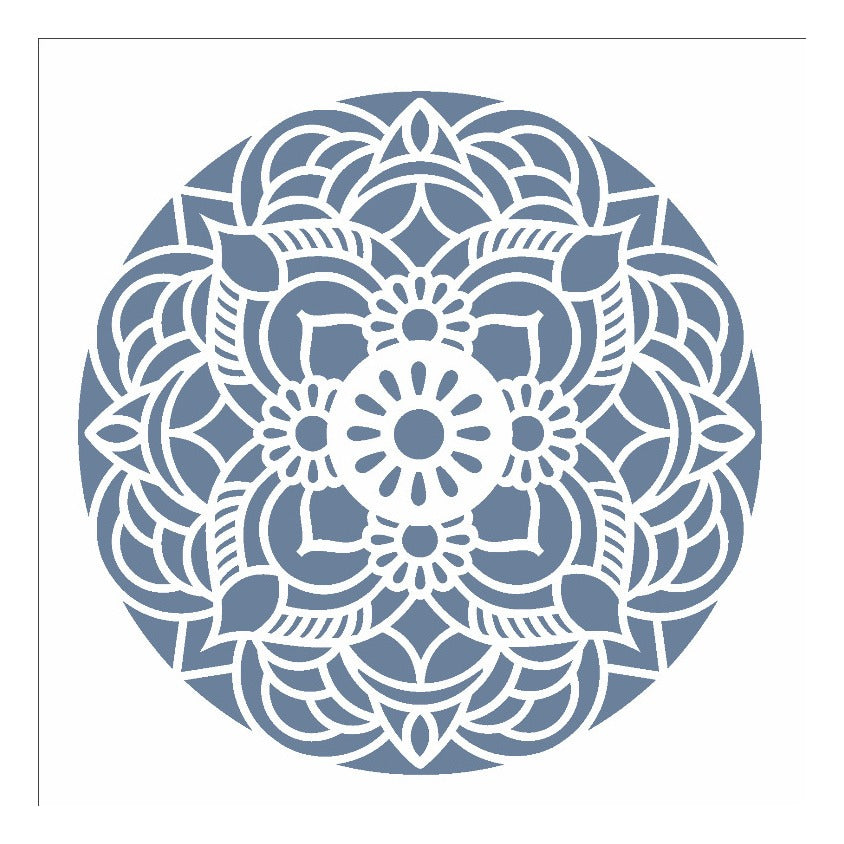 Stencil Opa 14x14cm - Mandala Flor Redonda - 2694