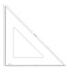 Esquadro Acrílico Trident 45° com Escala em Milímetros - 61cm X 2mm - Modelo 1561
