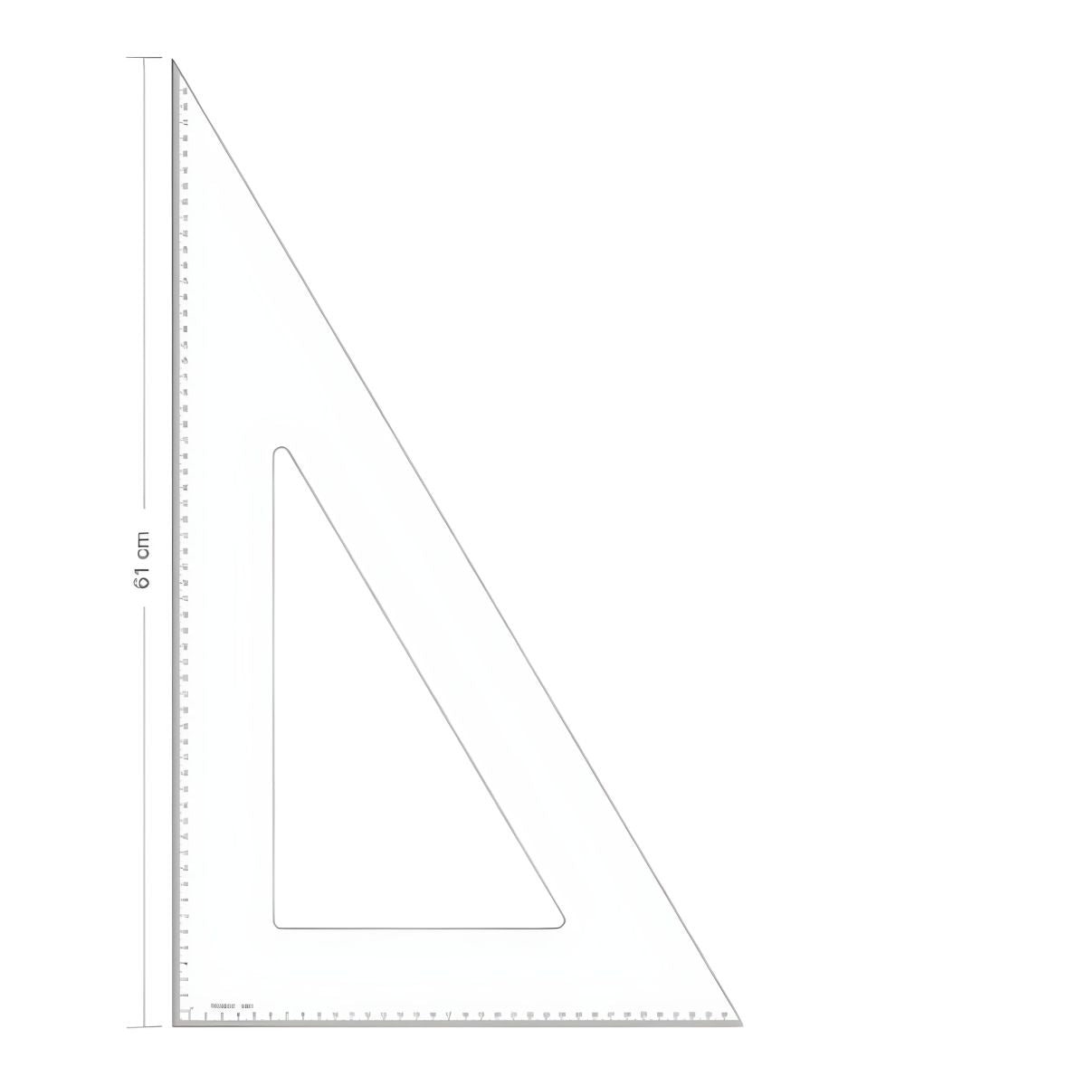 Esquadro Acrílico Trident 60° com Escala em Milímetros - 61cm X 2mm - Modelo 1661
