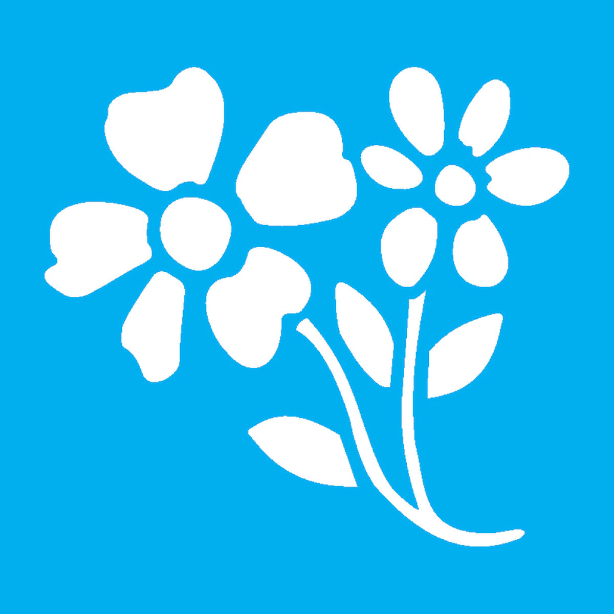 Stencil Flores I 10x10cm para Pintura Decorativa e Artesanato 0131 - Opa