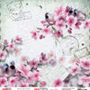 Papel Opadecor Flor Cerejeiras 1 30,5x30,5cm 180g/m² para Scrapbook e Artesanato 2794 - Opa