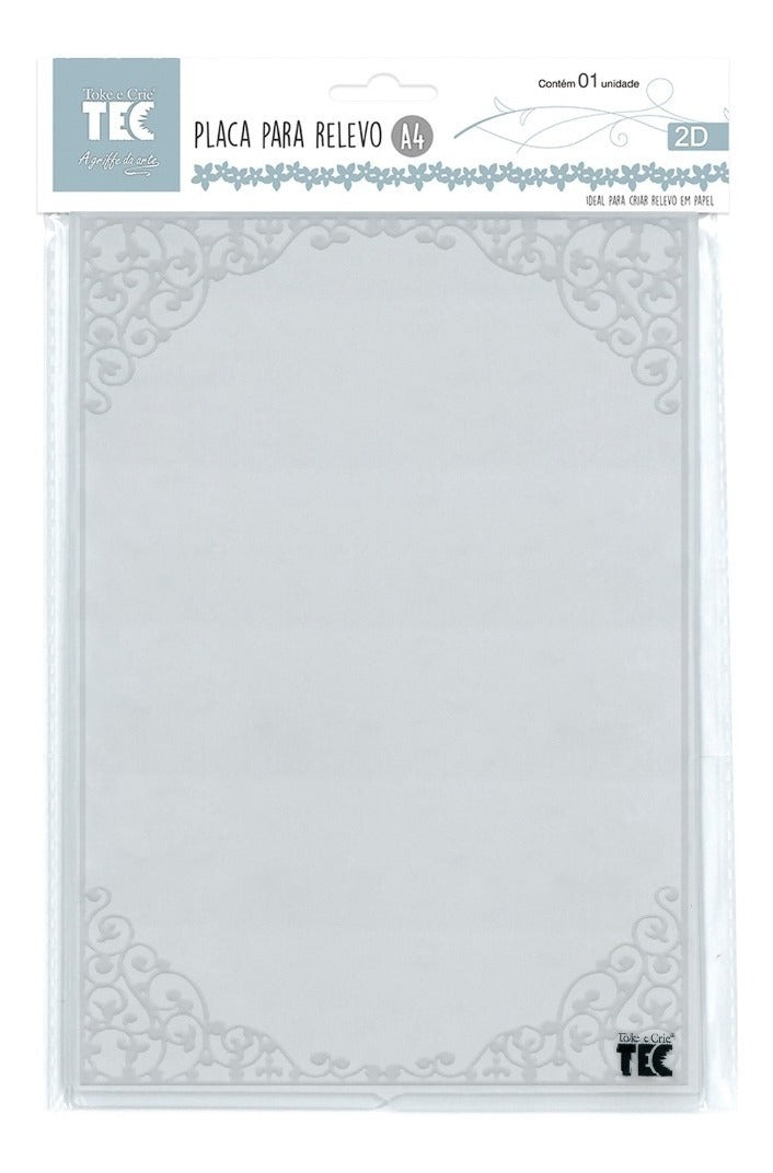 Placa de Relevo 2d Moldura 210x297mm Ppr030 - Toke e Crie