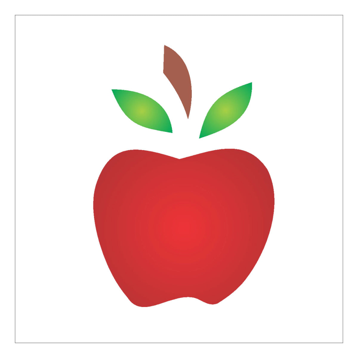 Stencil Frutas Maçã Ii 10x10cm para Pintura Decorativa e Artesanato 0213 - Opa