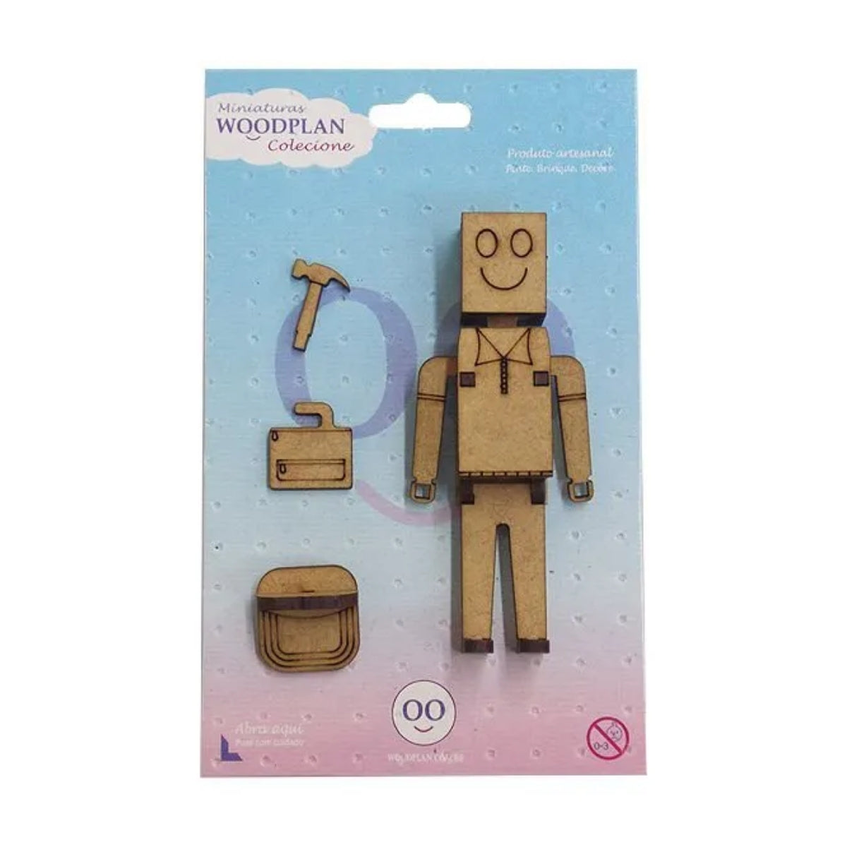 Miniatura Mdf Cru Personagem Wood M1091 - Woodplan