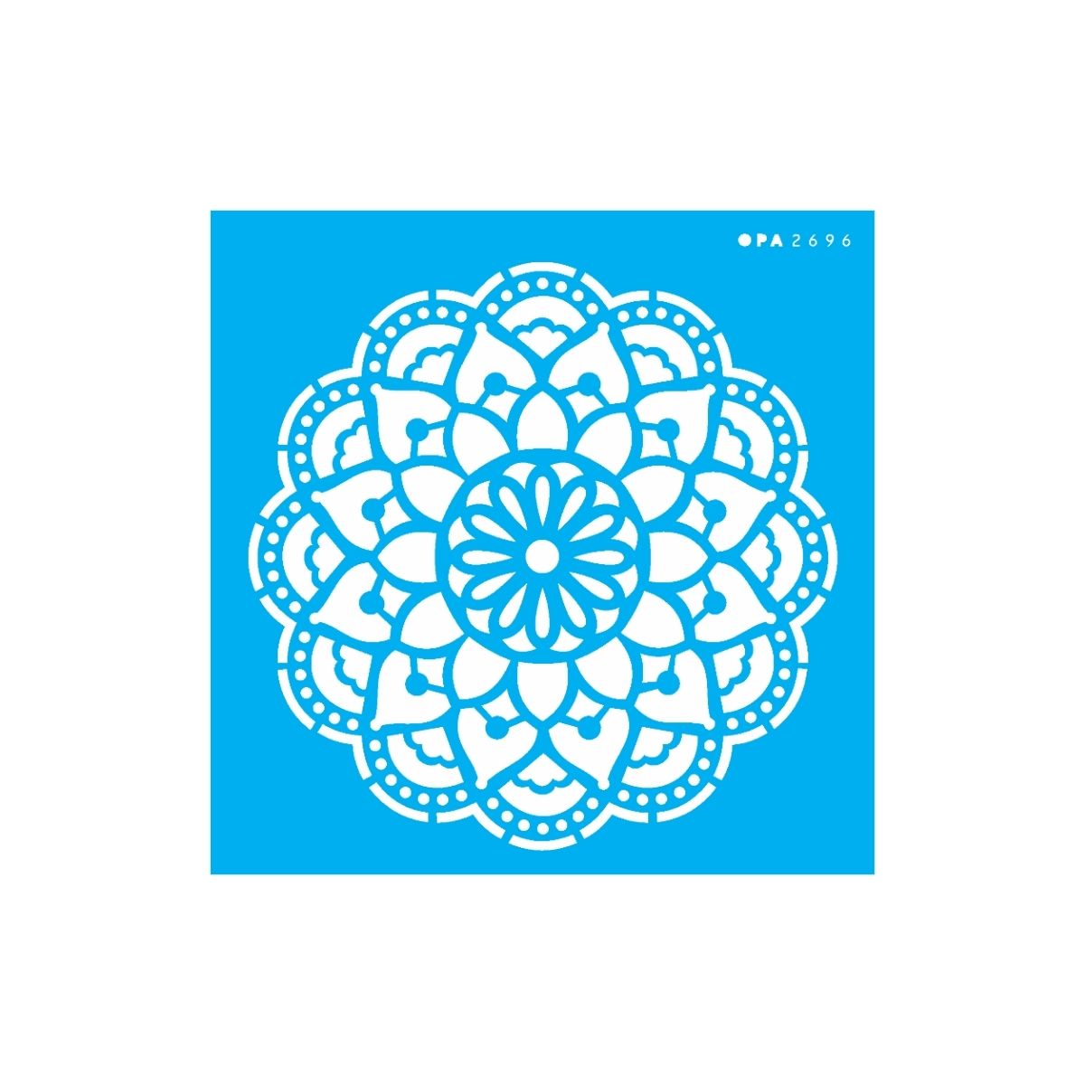 Stencil Opa 14x14 Mandala Flor de Lotus 2696