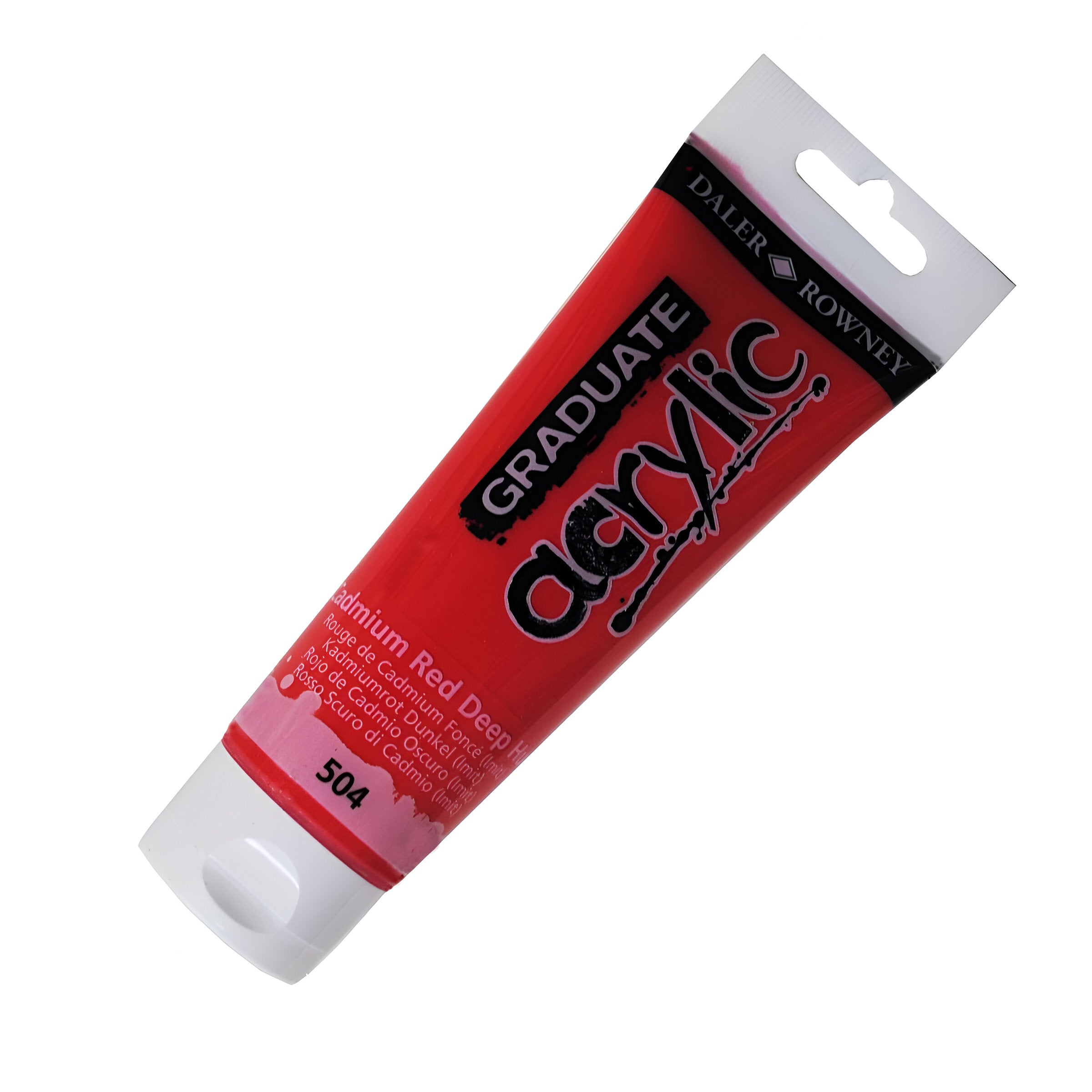 Tinta Acrílica Graduate 120ml Daler & Rowney - 504 Cadmium Red Deep Hue