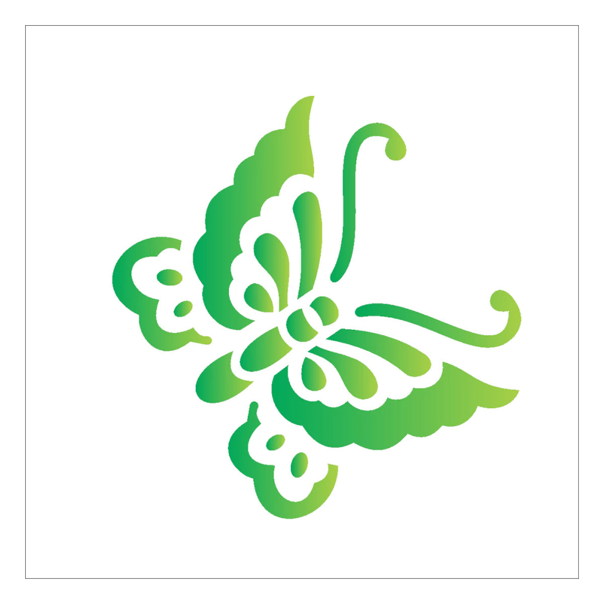 Stencil Borboleta Silvestre 10x10cm para Pintura Decorativa e Artesanato 0777 - Opa