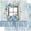 Papel para Scrapbook Dupla Face Coleção Romantico Azul Rustico 30,5x30,5cm para Scrapbook e Papelaria Criativa Sd-1066 - Litoarte