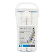 Estojo de Marcador Artistico Graf Duo 1.5/6.0Mm com 12 Cores - Cis