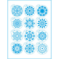 Kit Mini Stencil Mandalas para Pintura Decorativa e Artesanato Stmi-015 - Litoarte