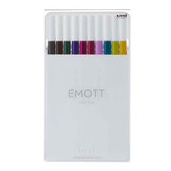 Estojo Caneta Emott Extrafina 0.4Mm N.3 com 10 Cores Calmtone Dark Colors