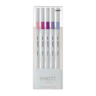Estojo Caneta Emott Extrafina 0.4Mm N.7 com 5 Cores Floral Colors