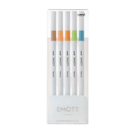 Estojo Caneta Emott Extrafina 0.4Mm N.5 com 5 Cores Nature Colors