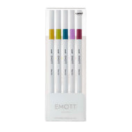 Estojo Caneta Emott Extrafina 0.4Mm N.8 com 5 Cores Retro Colors