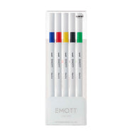 Estojo Caneta Emott Extrafina 0.4Mm N.1 com 5 Cores Vivid Colors