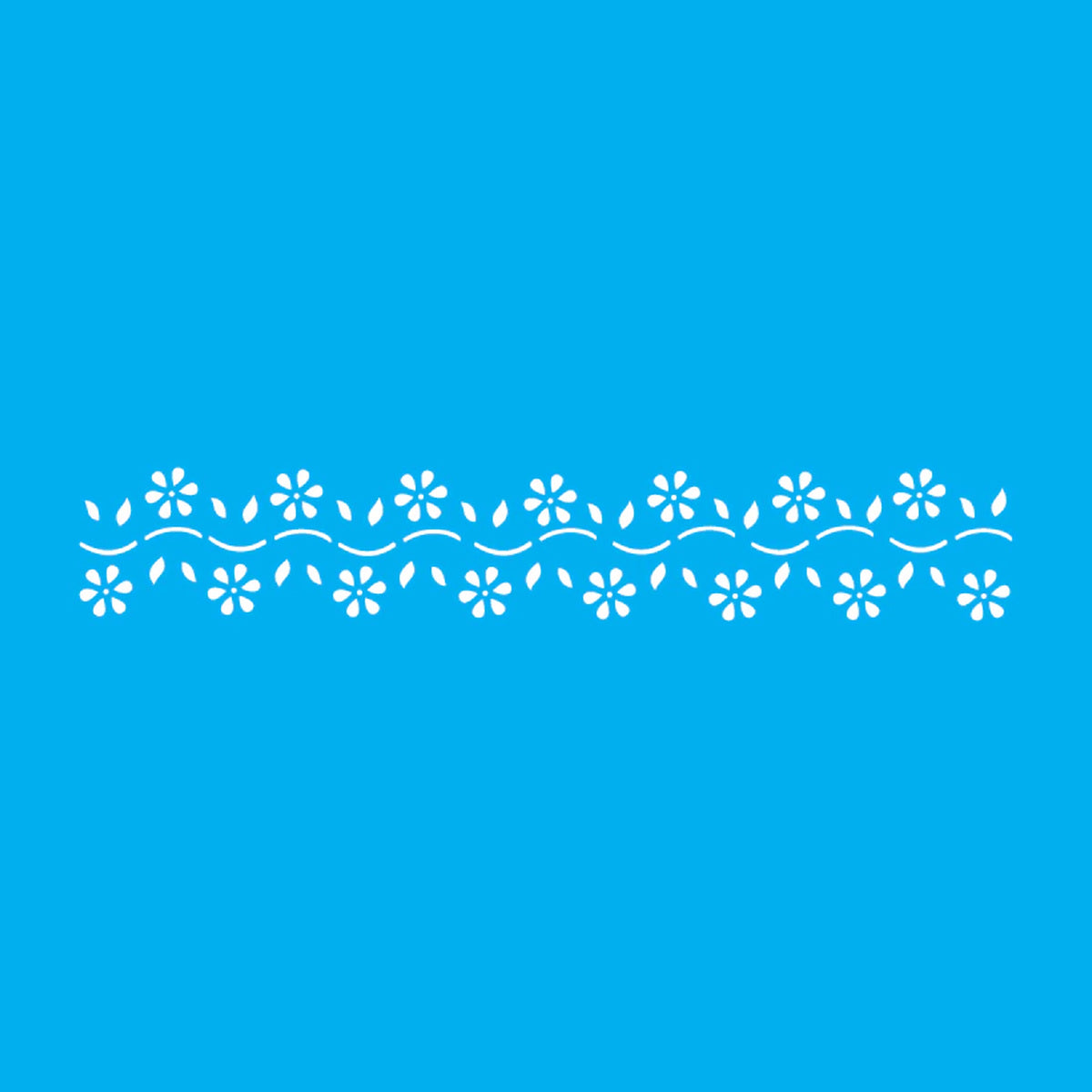 Stencil Flores Margaridas Ii 4x30cm para Pintura Decorativa e Artesanato 0199 - Opa