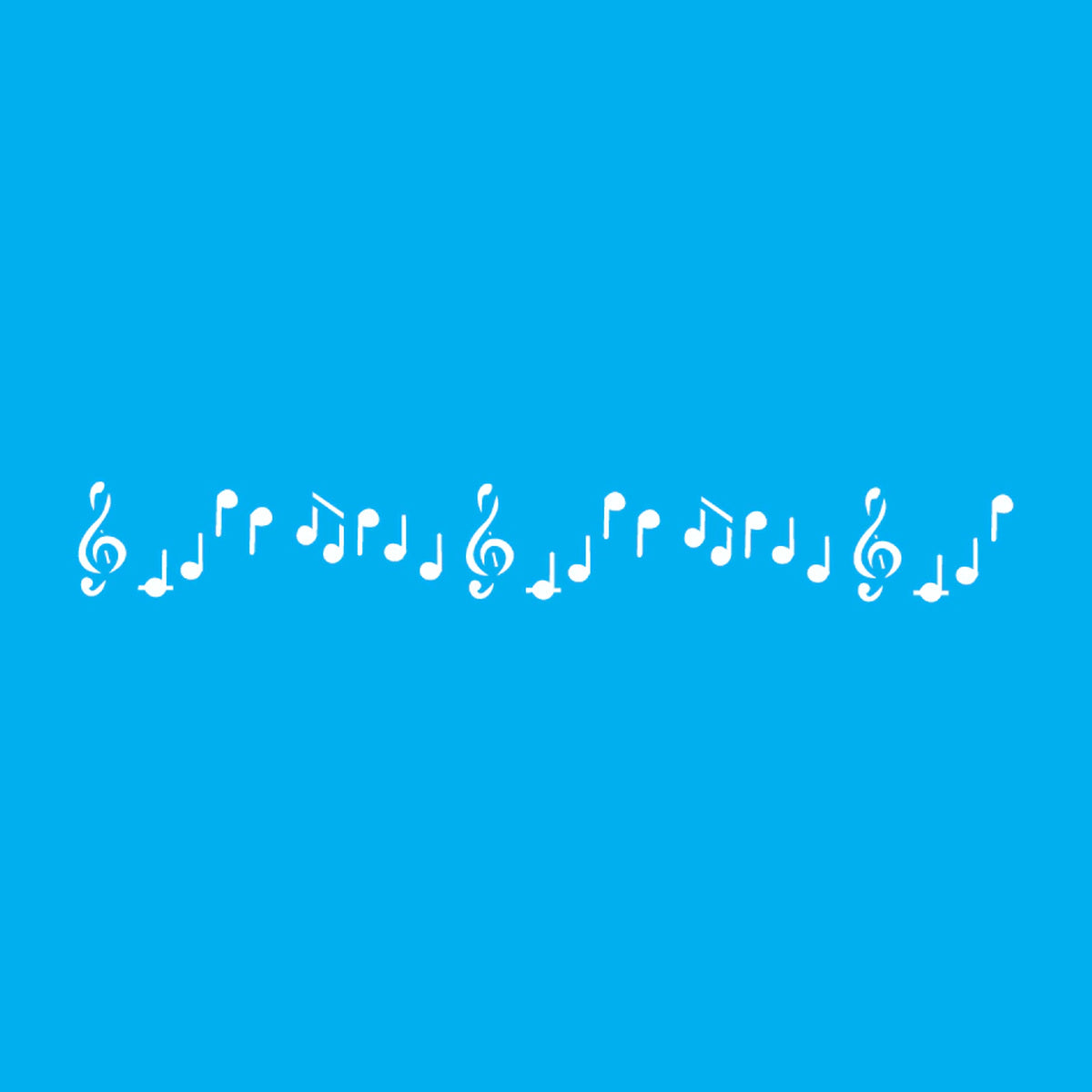 Stencil Notas Musicais 4x30cm para Pintura Decorativa e Artesanato 0230 - Opa