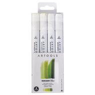Estojo Marcador Ponta Dupla Pictom com 4 Cores Verdes Artools 689289