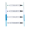 Estojo Marcador Ponta Dupla Pictom com 4 Cores Azuis Artools 689302  