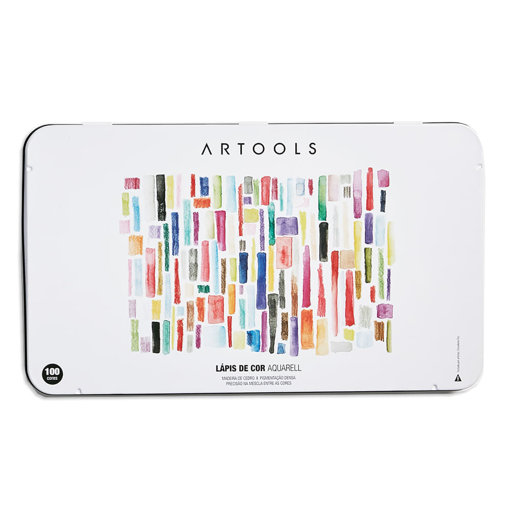 Estojo de Lápis de Cor Aquarelável em Lata - Artools
