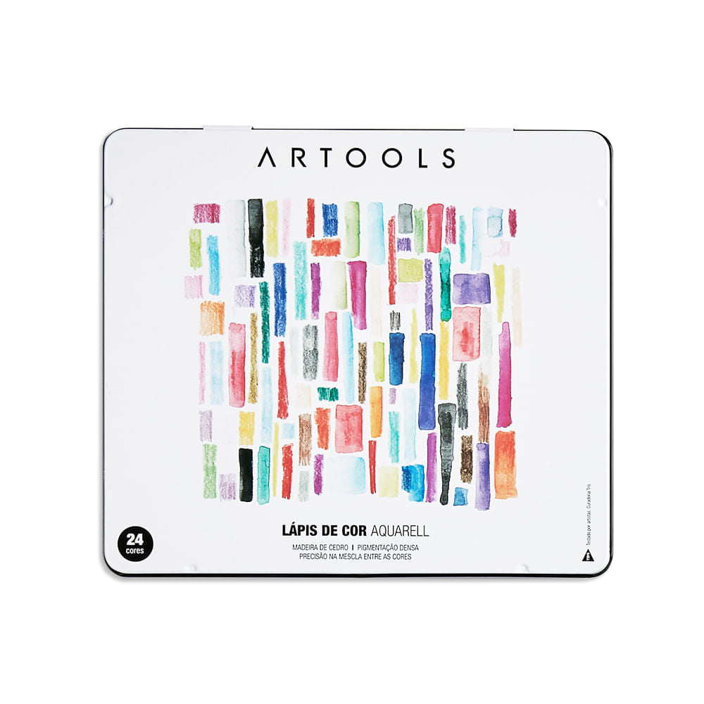 Estojo Lápis de Cor Aquarelável com 24 Cores Artools 688824  