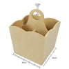 Porta Talher Ondulado com 4 Divisões Mdf Cru 15x15x17cm 6mm