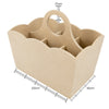 Porta Talher Ondulado com 6 Divisões Mdf Cru 22x15x16cm 6mm