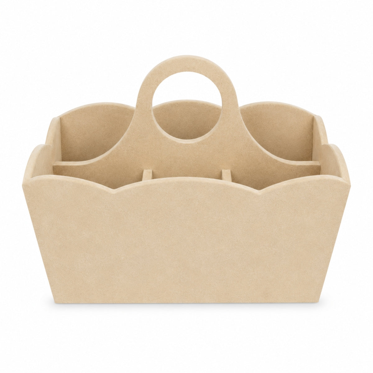 Porta Talher Ondulado com 6 Divisões Mdf Cru 22x15x16cm 6mm