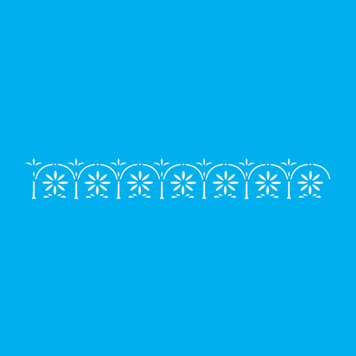 Stencil Flores Portal 4x30cm para Pintura Decorativa e Artesanato 0447 - Opa