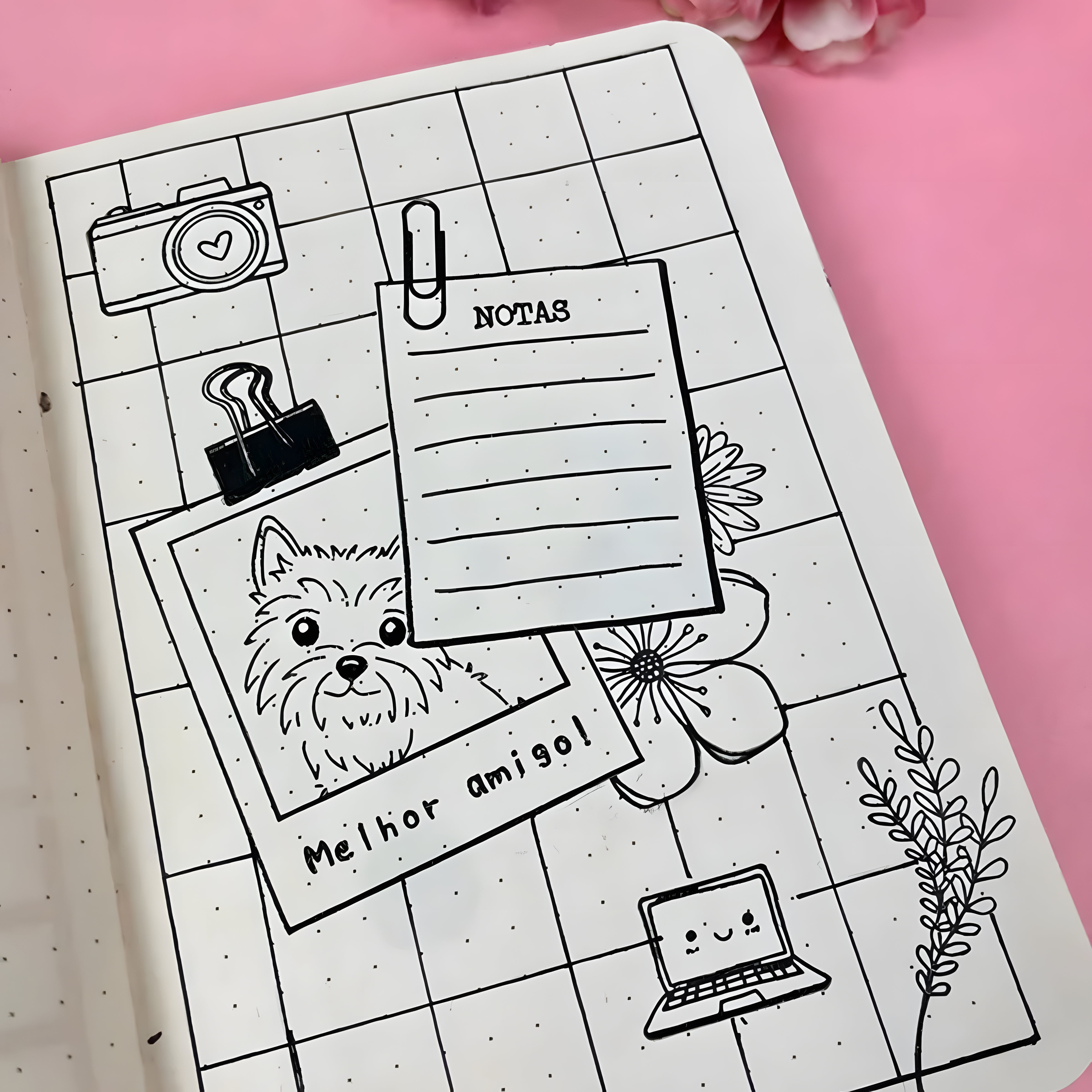 Kit Carimbos M Ícones do Dia a Dia Scrapbook Planner - Lilipop