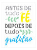 Stencil Opa 15x20cm - Frase Antes de Tudo Fé - 3050