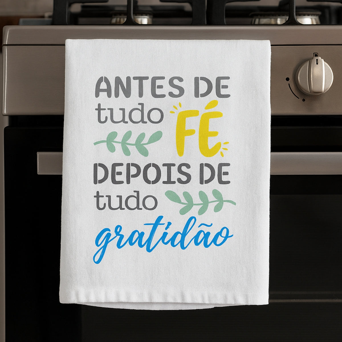 Stencil Opa 15x20cm - Frase Antes de Tudo Fé - 3050