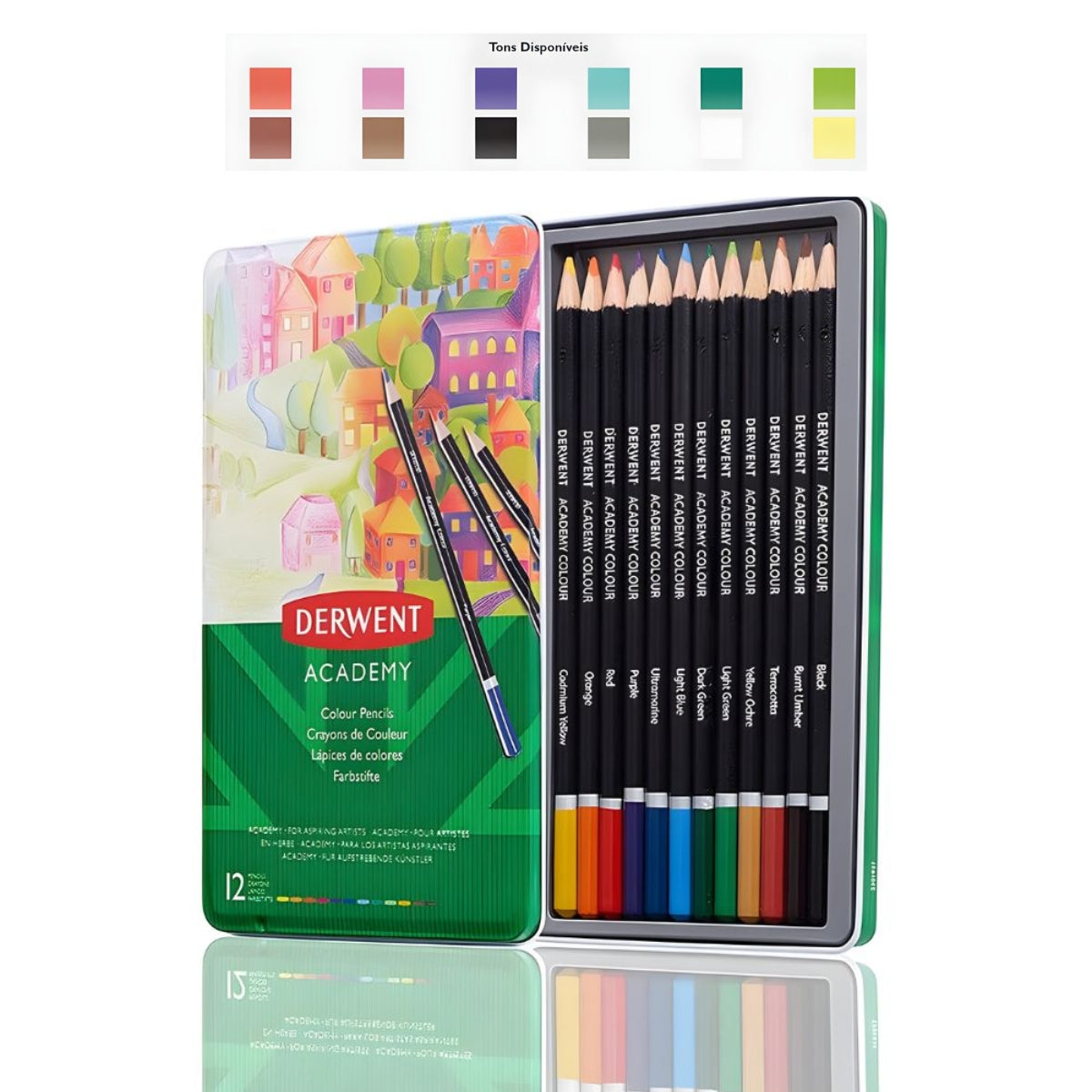 Estojo Lápis de Cor Permanente Academy - Derwent
